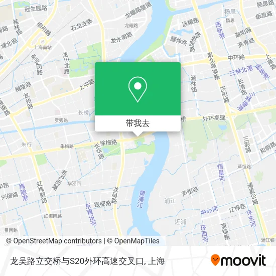 龙吴路立交桥与S20外环高速交叉口地图