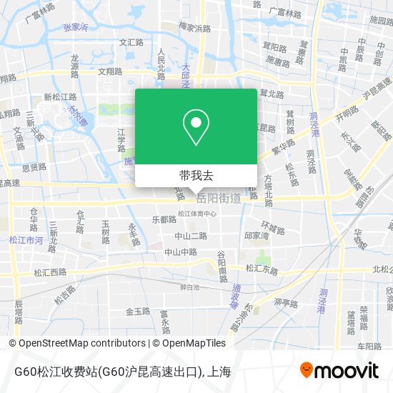 G60松江收费站(G60沪昆高速出口)地图