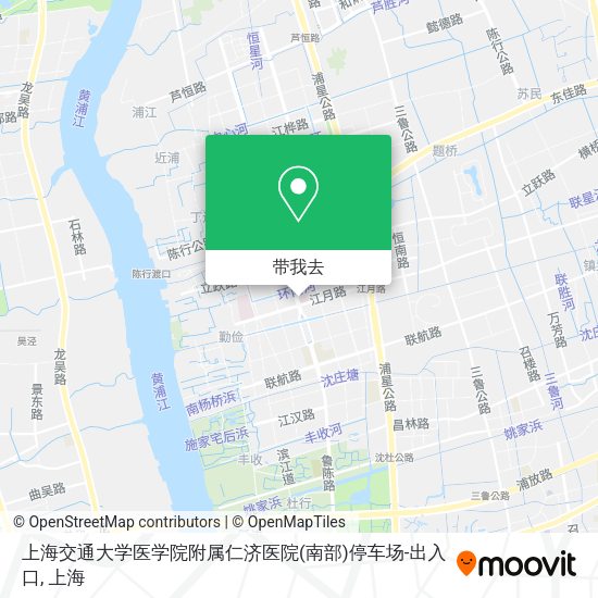 上海交通大学医学院附属仁济医院(南部)停车场-出入口地图