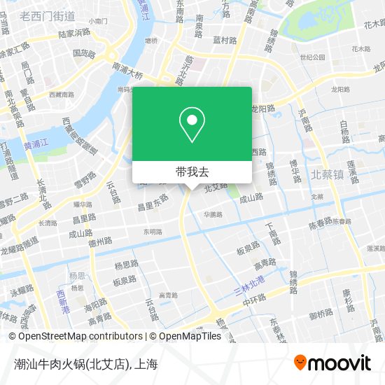 潮汕牛肉火锅(北艾店)地图