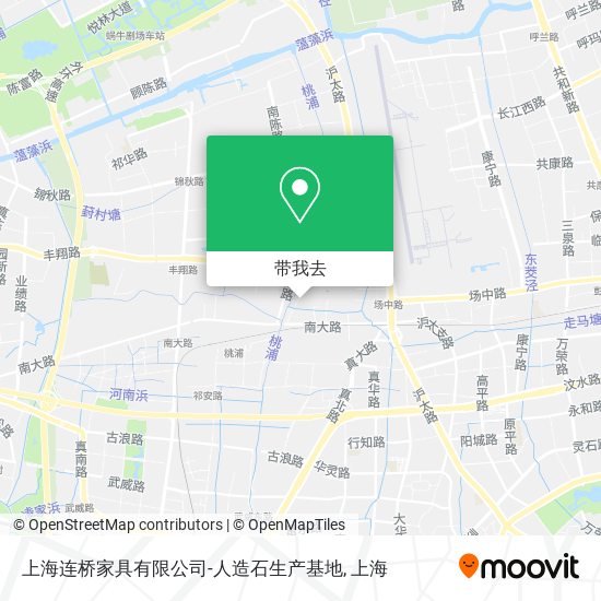 上海连桥家具有限公司-人造石生产基地地图