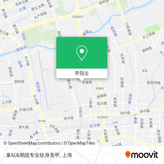 巢站&潮战专业纹身美甲地图