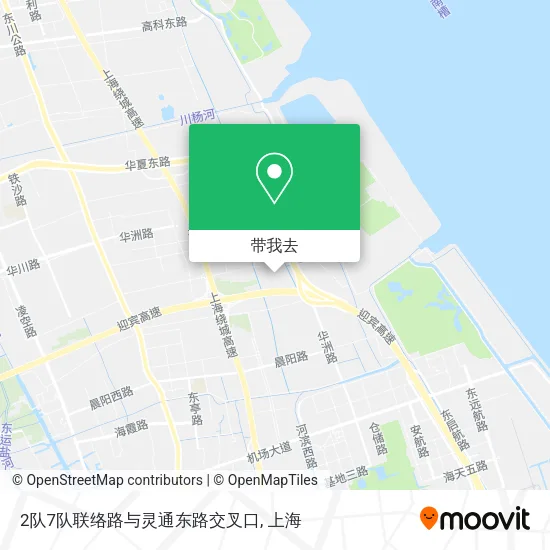 2队7队联络路与灵通东路交叉口地图