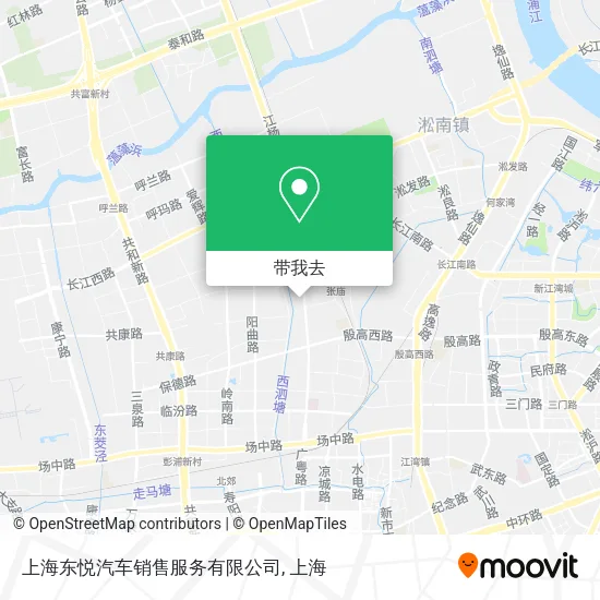 上海东悦汽车销售服务有限公司地图