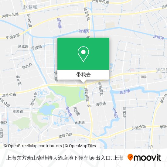 上海东方佘山索菲特大酒店地下停车场-出入口地图