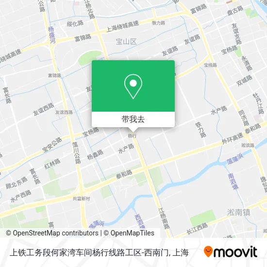 上铁工务段何家湾车间杨行线路工区-西南门地图