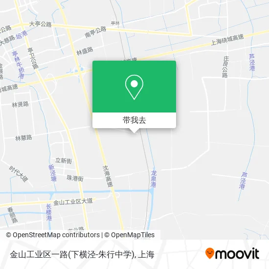 金山工业区一路(下横泾-朱行中学)地图