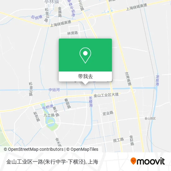 金山工业区一路(朱行中学-下横泾)地图