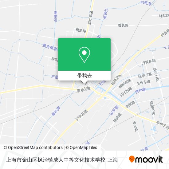 上海市金山区枫泾镇成人中等文化技术学校地图