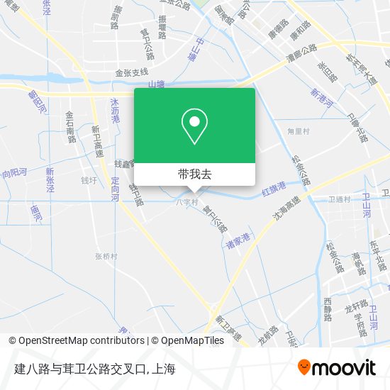 建八路与茸卫公路交叉口地图