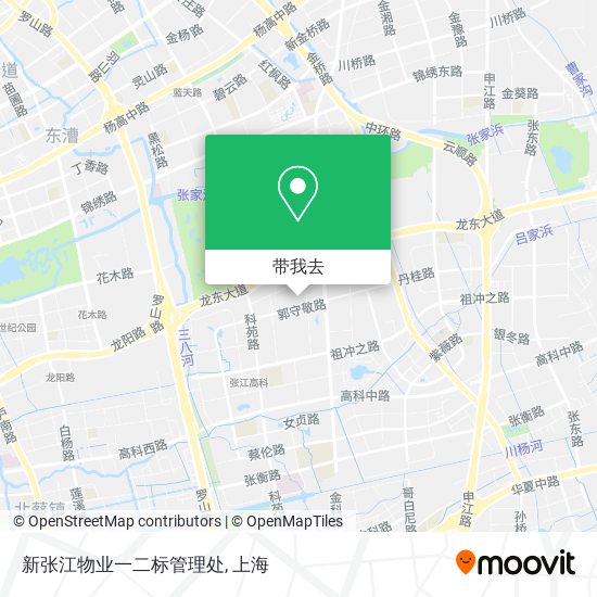 新张江物业一二标管理处地图