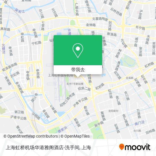 上海虹桥机场华港雅阁酒店-洗手间地图