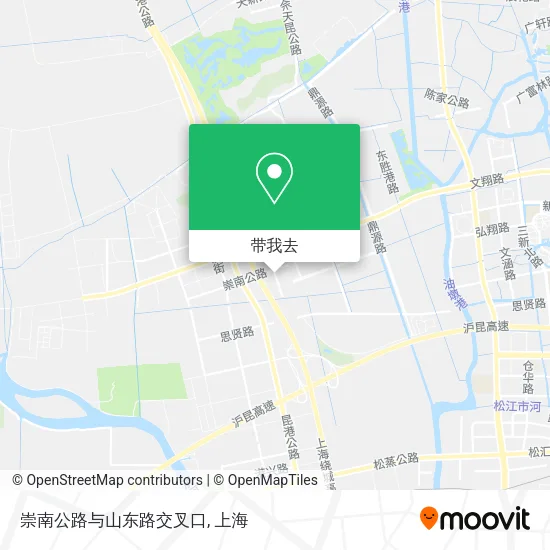 崇南公路与山东路交叉口地图
