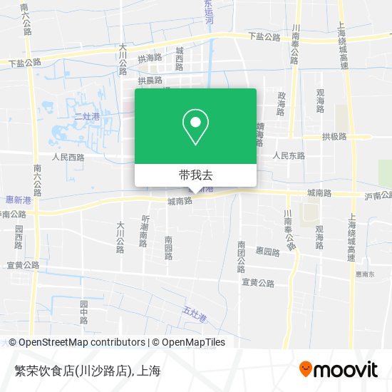 繁荣饮食店(川沙路店)地图