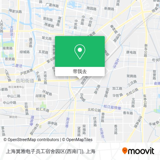 上海翼雅电子员工宿舍园区(西南门)地图