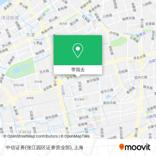 中信证券(张江园区证券营业部)地图