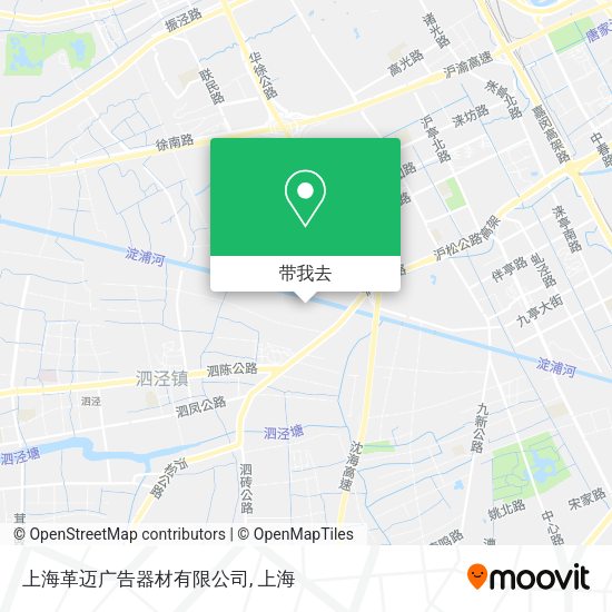 上海革迈广告器材有限公司地图