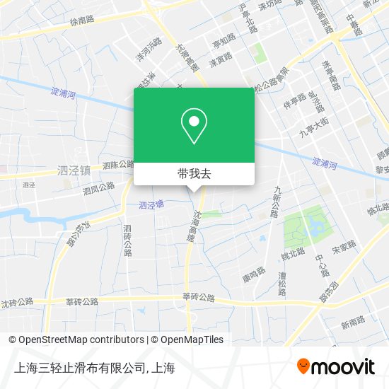 上海三轻止滑布有限公司地图