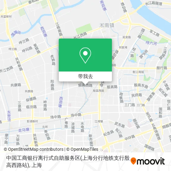 中国工商银行离行式自助服务区(上海分行地铁支行殷高西路站)地图