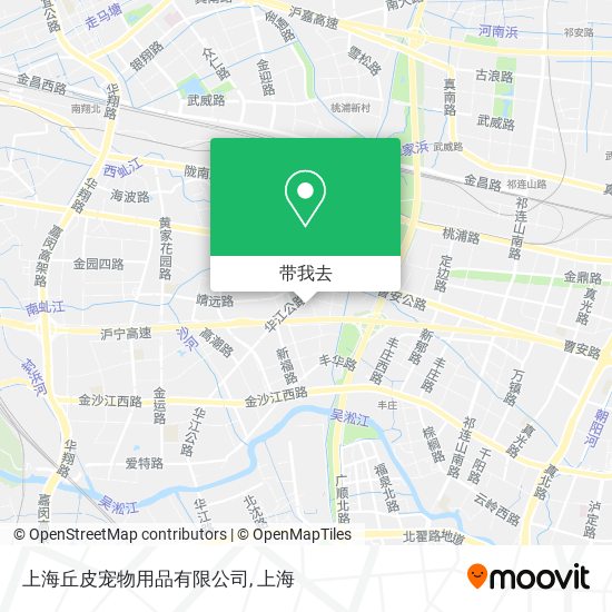 上海丘皮宠物用品有限公司地图