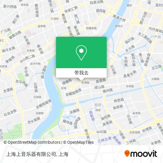 上海上音乐器有限公司地图