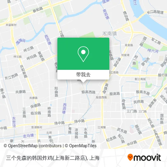 三个先森的韩国炸鸡(上海新二路店)地图