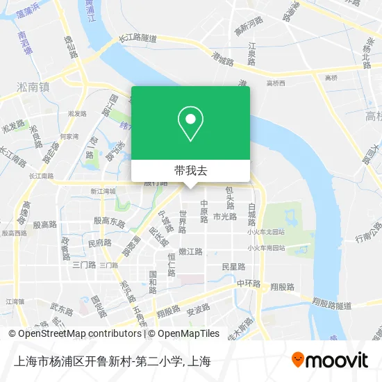 上海市杨浦区开鲁新村-第二小学地图
