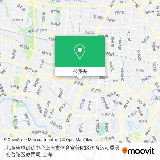 儿童棒球训练中心上海市体育宫普陀区体育运动委员会普陀区教育局地图