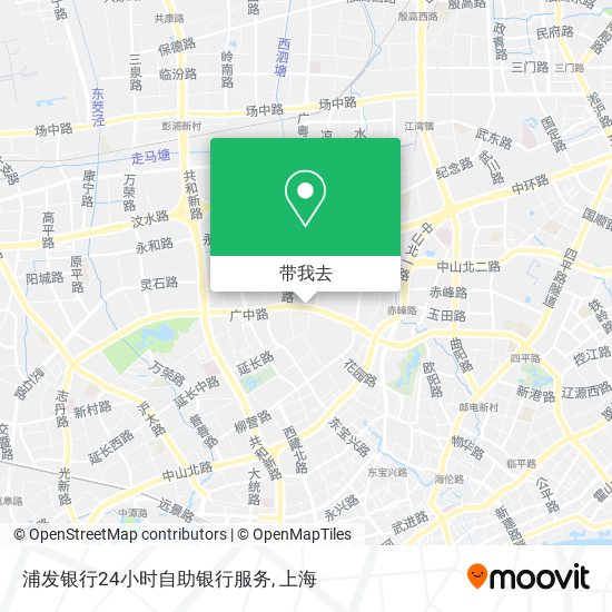 浦发银行24小时自助银行服务地图