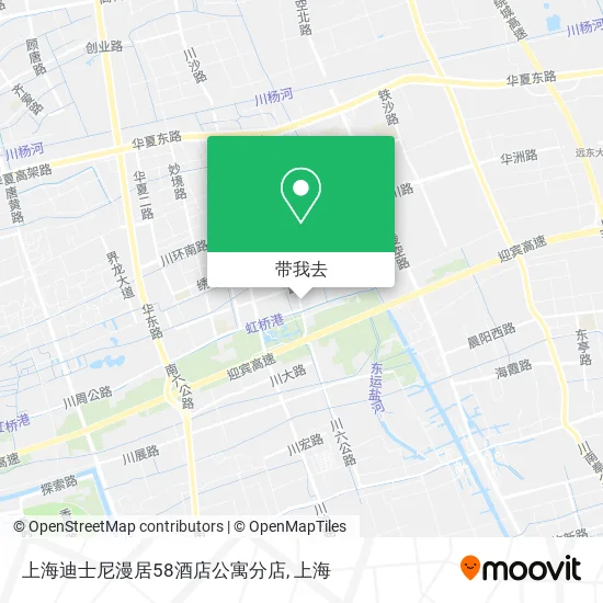 上海迪士尼漫居58酒店公寓分店地图