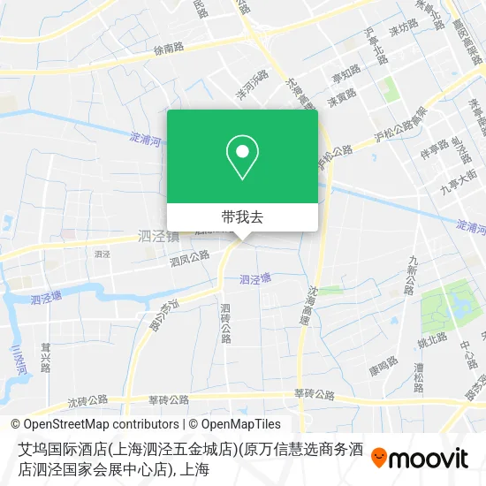 艾坞国际酒店(上海泗泾五金城店)(原万信慧选商务酒店泗泾国家会展中心店)地图