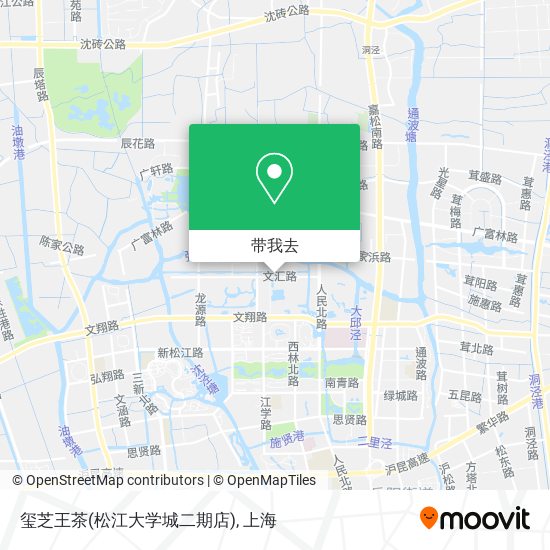 玺芝王茶(松江大学城二期店)地图