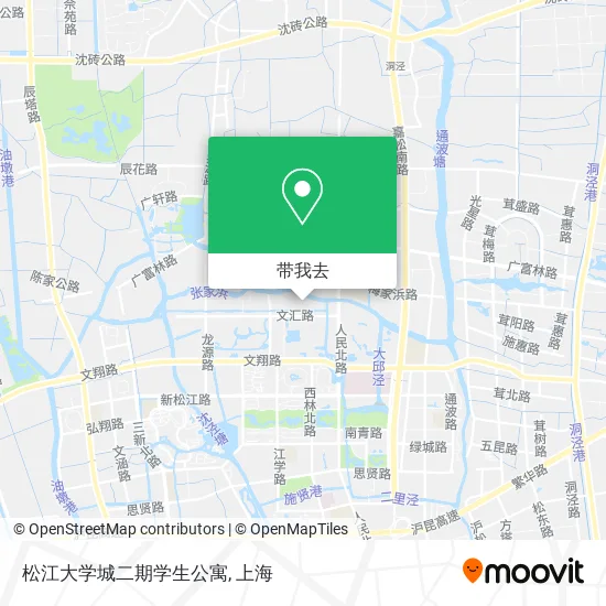 松江大学城二期学生公寓地图