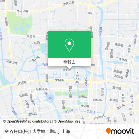 釜谷烤肉(松江大学城二期店)地图