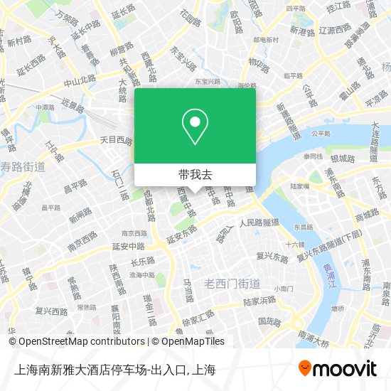 上海南新雅大酒店停车场-出入口地图