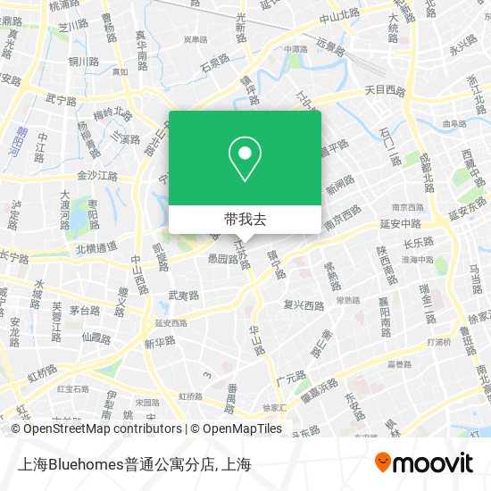 上海Bluehomes普通公寓分店地图