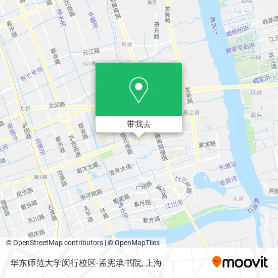 华东师范大学闵行校区-孟宪承书院地图