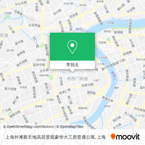 上海外滩新天地高层景观豪华大三房普通公寓地图