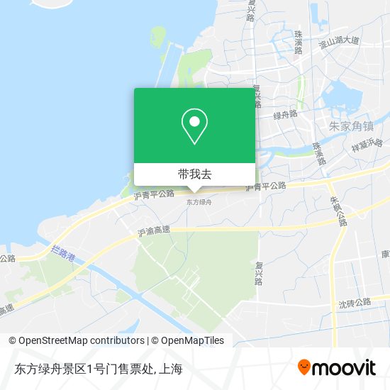 东方绿舟景区1号门售票处地图
