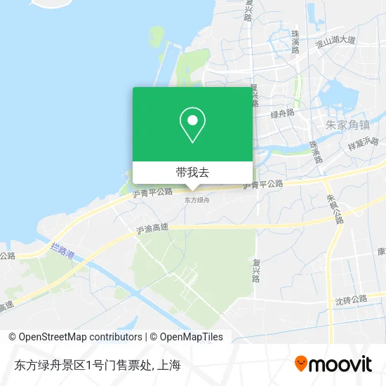 东方绿舟景区1号门售票处地图
