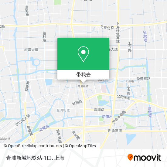 青浦新城地铁站-1口地图