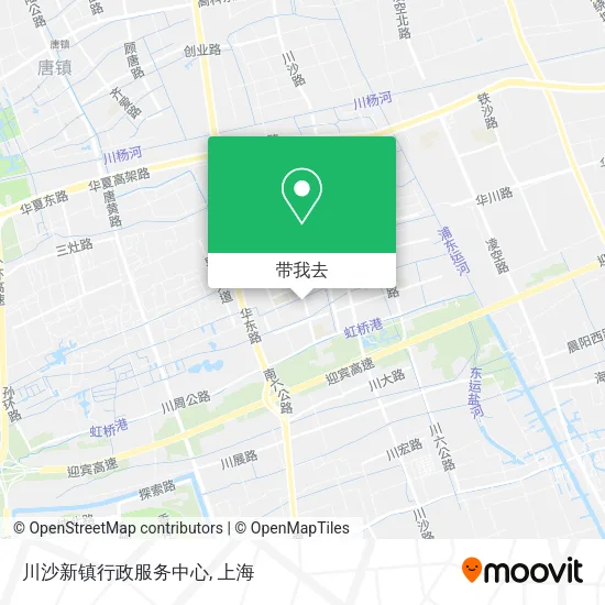 川沙新镇行政服务中心地图