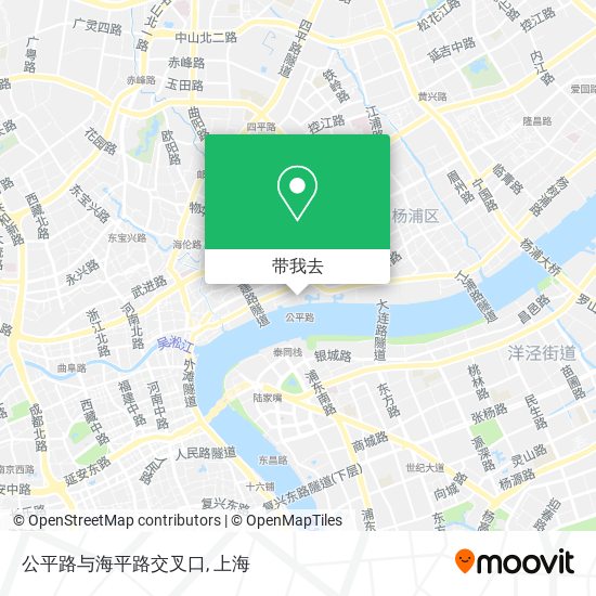 公平路与海平路交叉口地图