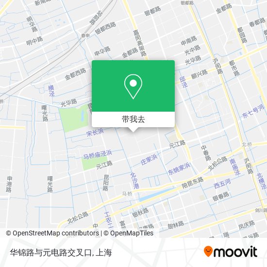 华锦路与元电路交叉口地图
