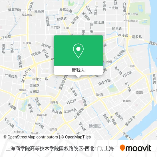 上海商学院高等技术学院国权路院区-西北1门地图