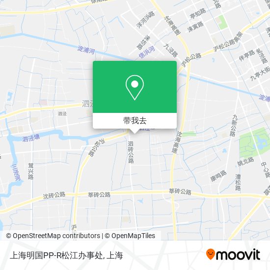 上海明国PP-R松江办事处地图
