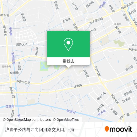 沪青平公路与西向阳河路交叉口地图