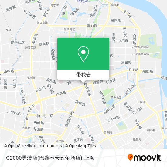 G2000男装店(巴黎春天五角场店)地图