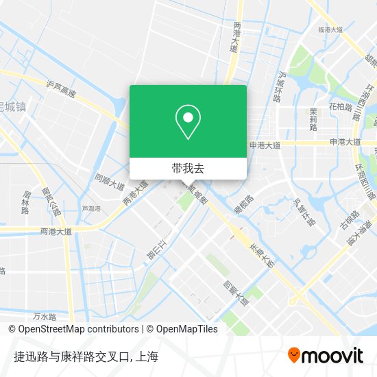 捷迅路与康祥路交叉口地图