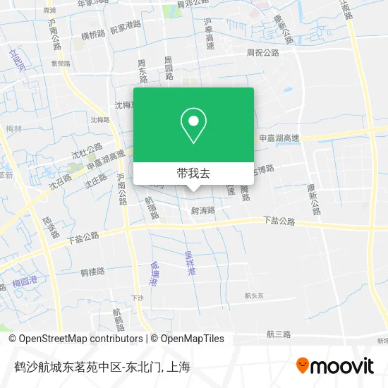 鹤沙航城东茗苑中区-东北门地图
